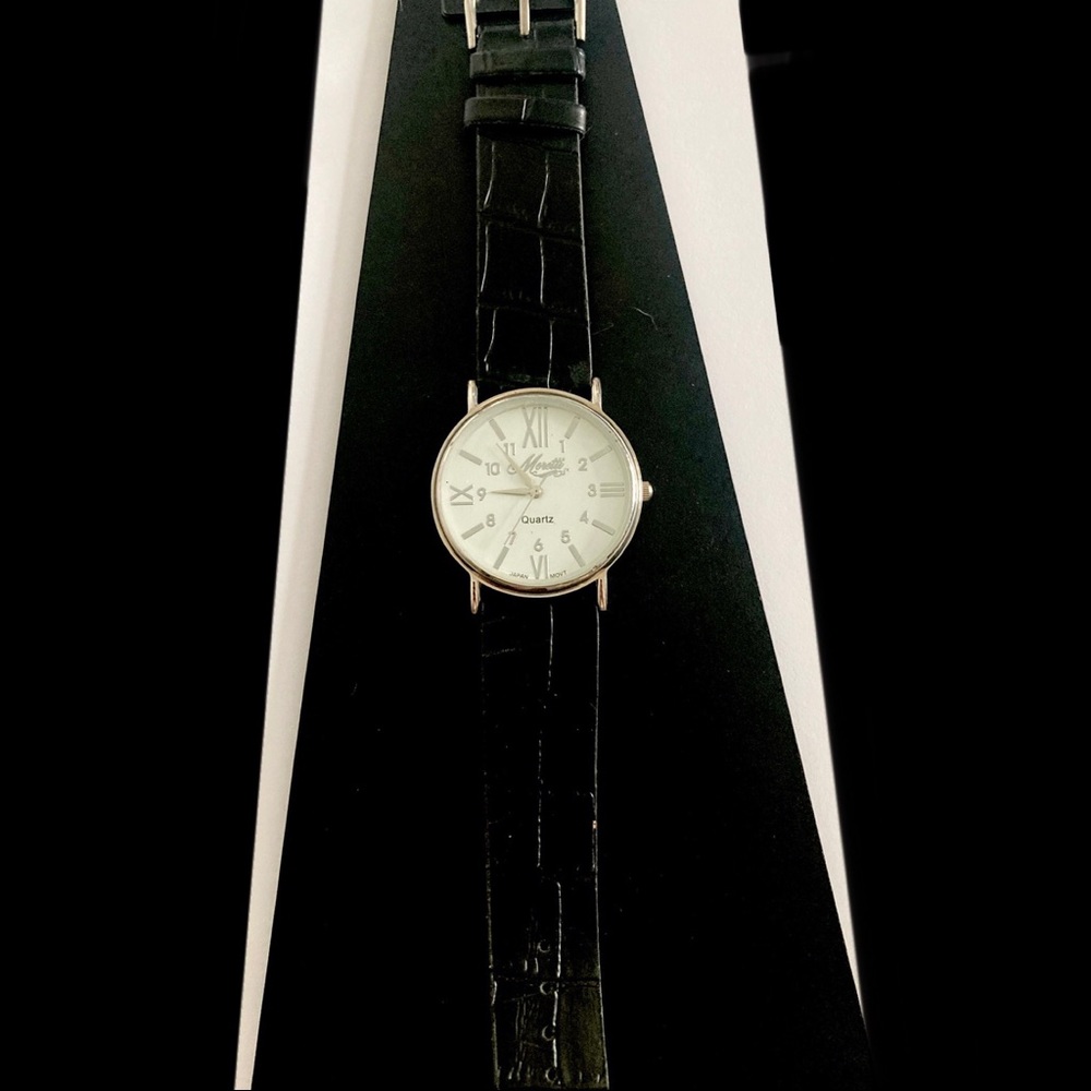 Moretti Men's Watch Black Leather Band